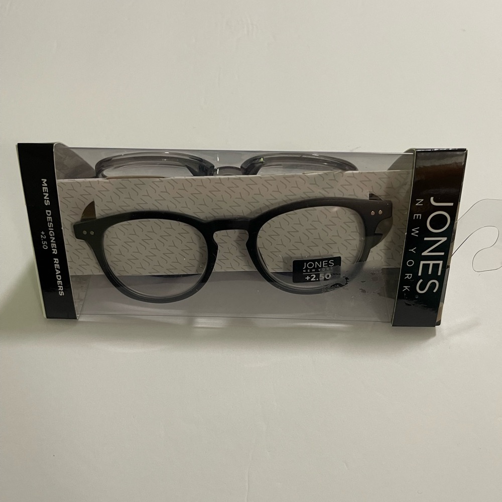Jones New York Men’s Designer Reading Glasses 3 Pieces +2.50 New